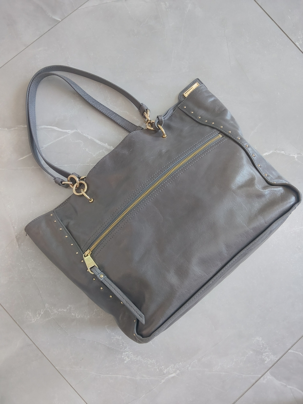 Badgley Mischka Tote Bag with Gold Hardware